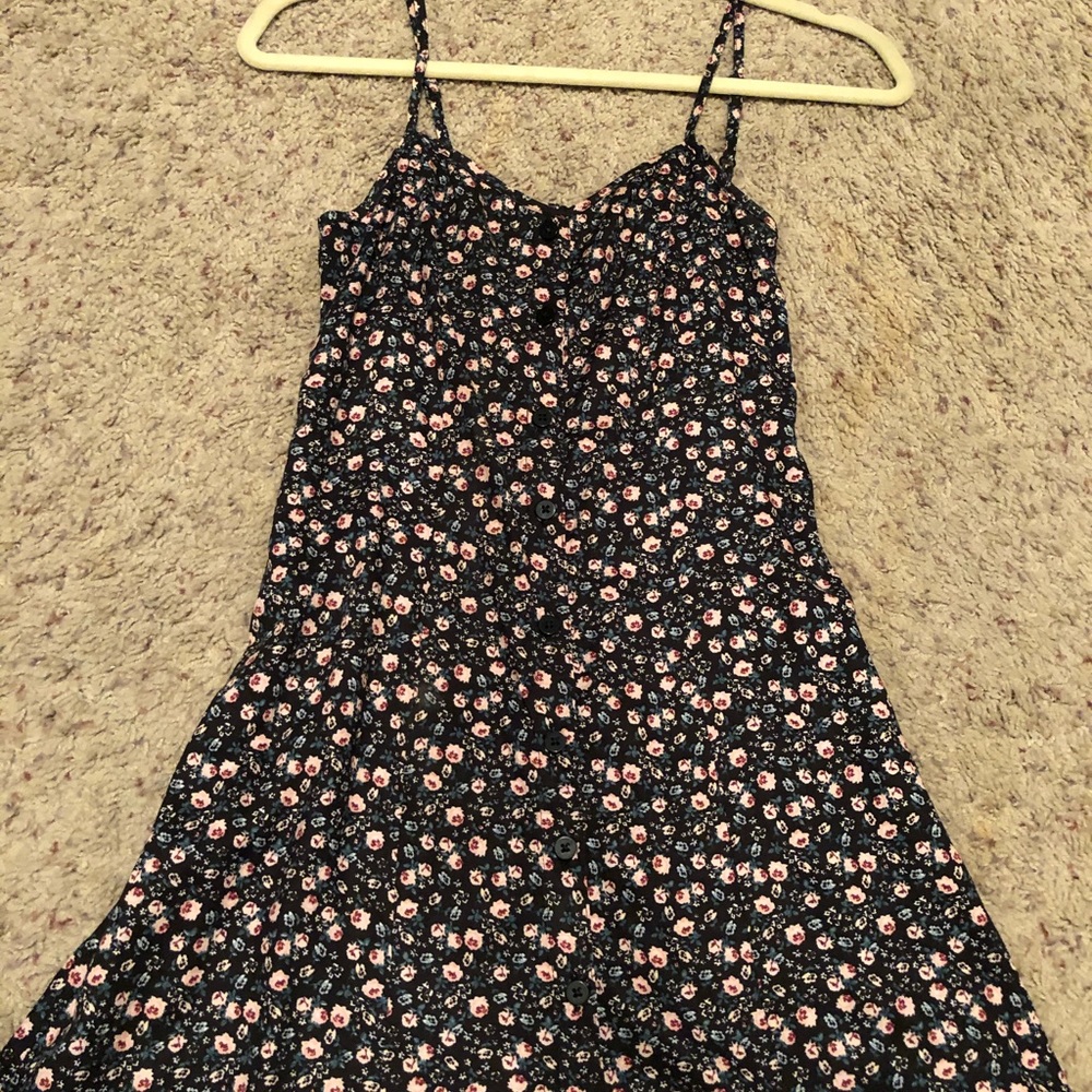 H&M floral button down dress